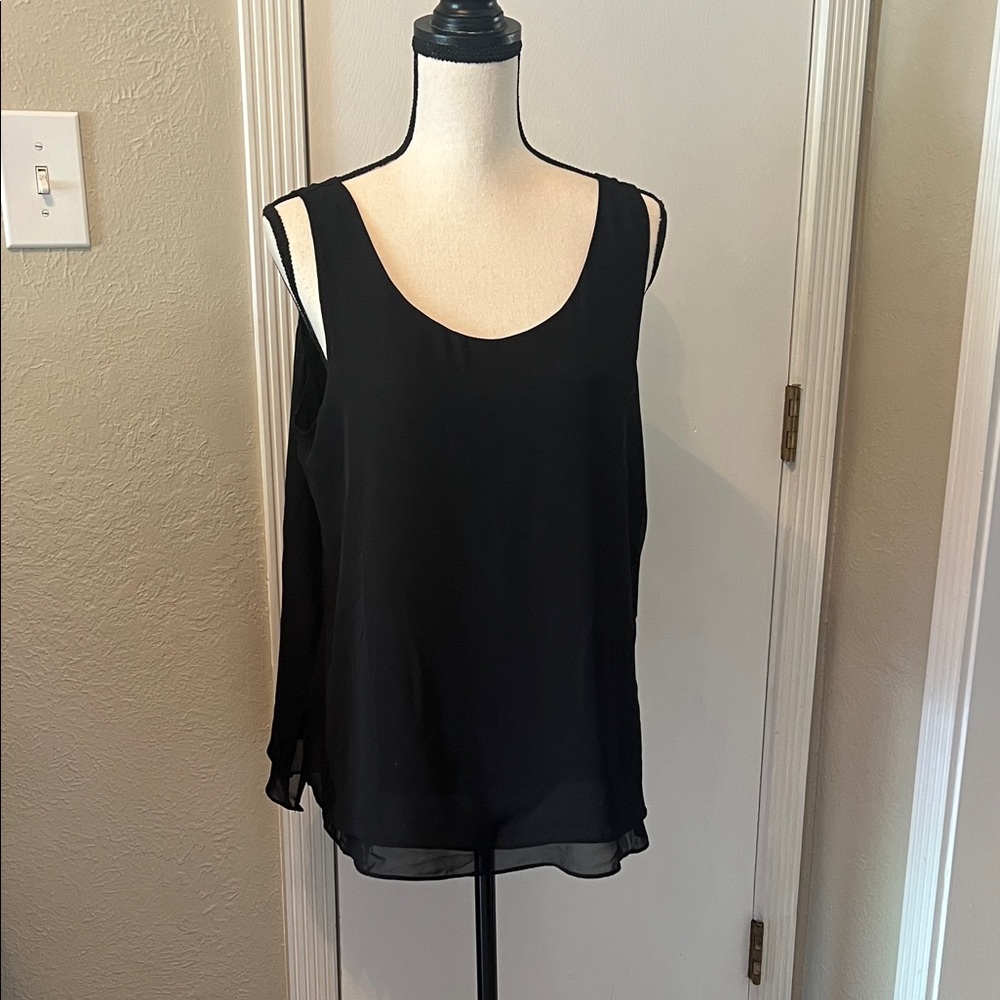 Cato Black Sheer Tank Top